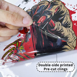 2407 boqing decoración <span class=keywords><strong>de</strong></span> Halloween <span class=keywords><strong>sangre</strong></span> handprint calabaza pegatinas Wan Saint centro comercial escena diseño fantasma mano SPI - Product Image 2