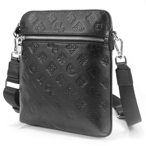 <b>Men</b> PU Leather Crossbody Bag Embossed Small Messenger Bag Casual Shoulder Bag Phone <b>Pouch</b> With Adjustable Strap - Product Image 4