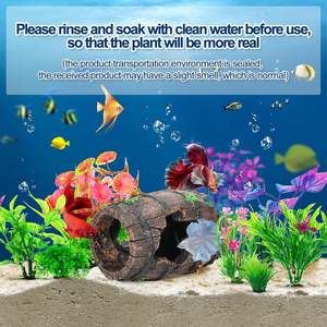 CousDUoBe Decoraciones de <span class=keywords><strong>Acuario</strong></span> con Forma de Barril <span class=keywords><strong>Roto</strong></span> y Estrella de Mar Pintadas con Textura para Peces Betta, Accesorios para Acuarios, 1 Barril + <span class=keywords><strong>Acuario</strong></span> - Product Image 5