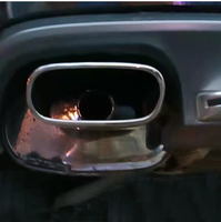 Punta de silenciador de tubo de escape cuadrado de acero inoxidable para coche, modificación ar