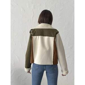 Abrigos de Invierno para Mujer Topshow, de Gamuza Laminada con Pelo de Conejo, Cristal Chinchilla - Product Image 1