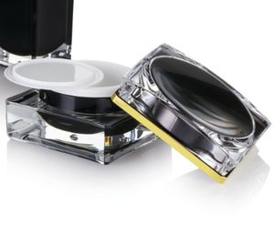 중국 제조 스크류 탑 스퀘어 병 스킨 케어 로션 및 페이스 크림 용 아크릴 플라스틱 화장품 용기 - Product Image 1