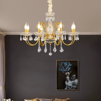 Lustre en cristal en fer forgé-Style français vintage pour chambre à coucher salon salle à manger 2025 nouvel éclairage de luxe