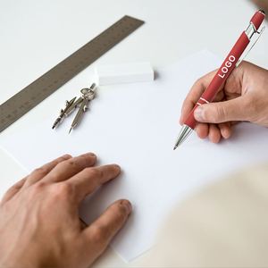 Novelty Metal Custom Logo 1.0mm Black Blue Ballpoint Pen with Engraved for Stylus <b>Rubber</b> <b>Paint</b> Orange Cheap Promotional Gifts - Product Image 4