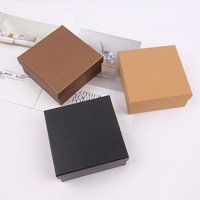 Boîte cadeau carrée en carton rigide texturé marron et noir, avec couvercle et base, pour emballage de portefeuilles et ceintures – Vente en gros usine, personnalisable