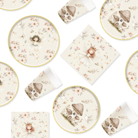 Ensemble de vaisselle féérique moderne DAMAI, assiettes en papier, serviettes, gobelets, décorations de fête d'anniversaire, fournitures jetables, célébration pour enfants