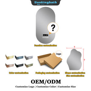 Miroir mural éclairé à LED intelligent pour salle de bain, meubles de luxe modernes, anti-buée, rétroéclairé, pour salon de coiffure - Product Image 2