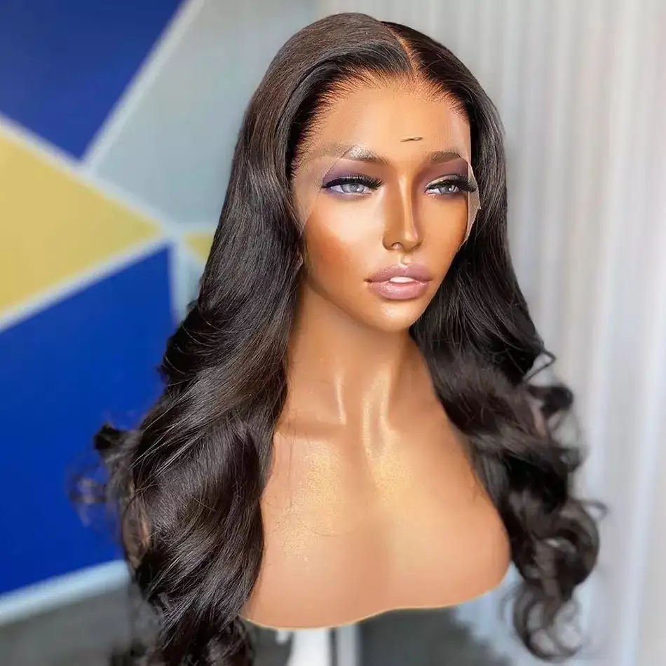 Vendor Stock 13X4 Hd Transparent Swiss Lace Wigs Human Hair Lace Front Glueless Brazilian 100% Virgin Natural Human Hair Wigs