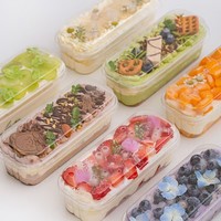 Boîte à gâteau en plastique transparent de haute qualité avec couvercle, boîte d'emballage pour pâtisserie, boîte à tiramisu, boîte à gâteau soufflé pour dessert, collation