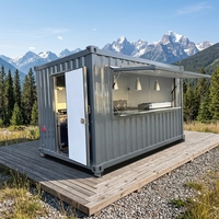 Café mobile extérieur en conteneur, bar à café portable, kiosque de restauration modulaire, mini-restaurant de luxe en conteneur sur mesure