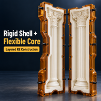 Moule de colonne romaine en PU à âme en élastomère de résine Tietuo C091-G3, taille stable, usine source chinoise, livraison rapide