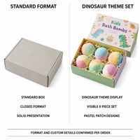 Coffret Cadeau de 6 Bombes de Bain pour Enfants sur le Thème des Dinosaures avec Jouets Surprise, OEM, Marque Privée, Vente en Gros