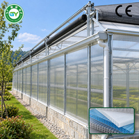 Serre à grande échelle multi-voûtes en plaques de polycarbonate, ensemble complet pour la production agricole intensive