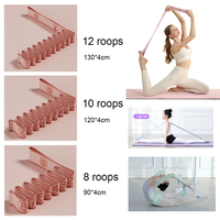 WOSWEIR Bande de Résistance Élastique Numérique à 12 Boucles pour Danse, Entraînement Durable, Yoga, Étirements, Ceinture d'Exercice à 8 Grilles