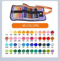 Usine directe crayons de couleur à l'huile professionnels de haute qualité Art Set 70 48 pièces crayons de couleur dans le sac à main de rideau