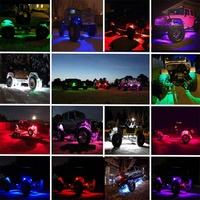 Kingshowstar - Kit de Luces LED RGBW para Roca, 8 Unidades, 48 W, IP68, Resistente al Agua, con Controlador Bluetooth por Aplicación, 12 V, 3600 LM, Producto Más Vendido