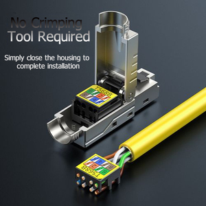 Cat8 toolless Mạng SFTP bảo vệ nam 8P8C RJ45 CAT8 nối FTP RJ45 cat8 Tooless cắm - Product Image 4
