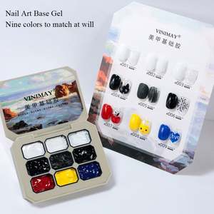 Esmalte de Uñas en Gel UV Sólido de 9 Colores, Tendencia 2025, Paleta de 9 Compartimentos, Colores Base, Sin Necesidad de Limpiar, Estilo Francés, Esmalte Líquido - Product Image 3