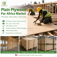 Panneau de contreplaqué d'eucalyptus brut 4x8, poncé et lisse, panneau de bois dur commercial E0, étanche pour l'emballage et le coffrage
