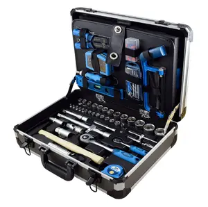 Hicen 176件工具箱套装铝箱，用于家庭车库和车间专业填充工具箱