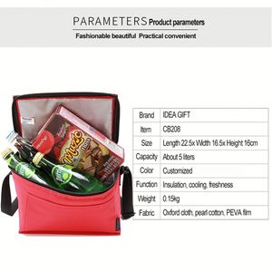 High Quality Insulation <b>Lunch</b> Bags Large Capacity Food <b>Boxes</b> Takeaway Packaging Storage Box Picnic Cooler Bag with Custom logo - Product Image 4