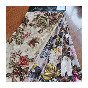 Nhà Máy Cung Cấp Chất Lượng Tốt Nhất 100% Polyester Nhiều Màu Sofa Nhà Dệt May May Vải Nhung In - Product Image 1