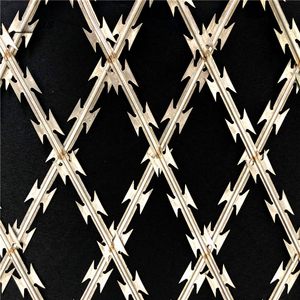 Bto-10, 15, 22, loại chéo, mạ kẽm nhúng nóng concertina dao cạo ruy băng dây thép gai hàn lưới thép dao cạo - Product Image 3