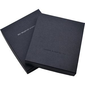 Boîtes cadeaux personnalisées en carton avec impression UV, couvercle et base noirs, pour bijoux, ceintures en cuir, emballage de luxe - Product Image 2