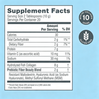 Collagène Marin NOUVEAU Marque Blanche 10G avec Acide Hyaluronique et Vitamine C, Sans Arôme Super-soluble Favorise la Santé de la Peau et des Cheveux