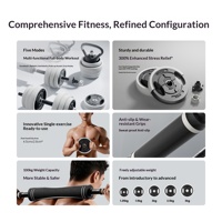 Ensemble d'haltères, kettlebells et barres de musculation ajustables Vinique Fitness 10-40 kg, revêtement PVC, équipement de musculation pour la maison, entraînement de force pour hommes