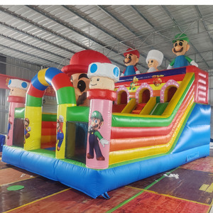 20x13 pies grandes niños inflables Super Marios saltar castillo hinchable Casa de rebote inflable con toboganes dobles para fiesta - Product Image 4