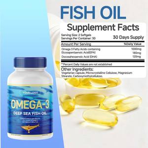 Dismok OEM/ODM Omega-3 visolie <span class=keywords><strong>capsules</strong></span> 1000mg EPA 400mg DHA Halal gecertificeerd bulk immuunondersteuning & levergezondheid - Product Image 2