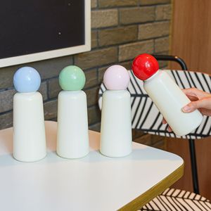 400ml Appreciation Vacuum Insulated <b>Cup</b> 304 Liner 201 Outer Shell Cute Ball Lid Stainless Steel Water Bottle Custom Logo - Product Image 5