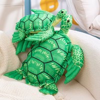 Peluche tortue imprimée légère et moelleuse, jouet animal, best-seller, souvenir d'aquarium, oreiller bébé, ornement