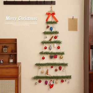 Hot Selling Home Living Room Hanging Wreath Christmas Rattan Decoration Pendant Ornaments Set Wall Christmas Tree <b>Garland</b> - Product Image 2