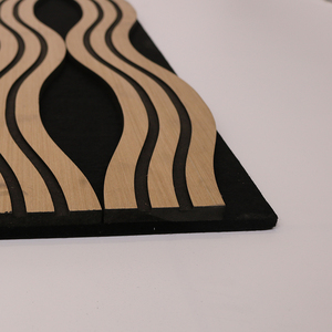 Panel de Pared de Listones de Madera con Forma de Cuña, Ecológico, Absorbente de Sonido, para Salas Profesionales, Salas de Estar y Dormitorios - Product Image 6