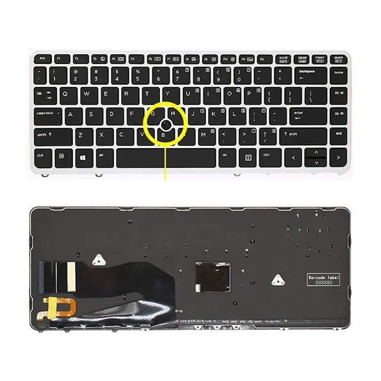 Máy Tính Xách Tay Bàn Phím Cho HP EliteBook 840 G1 840g2 850g1 Zbook14 Bàn Phím Backlit Ban Đầu Bàn Phím