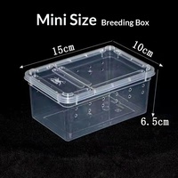 Mini boîte d'élevage pour reptiles en PP, enclos ventilé pour geckos, lézards, araignées, scorpions, mille-pattes, grenouilles cornées