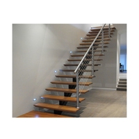 Escalier flottant à tube carré, système à une seule poutre pour l'intérieur des maisons modernes