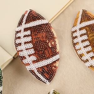 Parches deportivos de lentejuelas para planchar con diseño de fútbol rugby <span class=keywords><strong>NFL</strong></span> de EE. UU. de colores al por mayor para ropa - Product Image 5