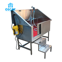 OSCAT équipement vétérinaire EURPET acier inoxydable professionnel chien toilettage baignoire grand luxe intérieur Pet baignoires Pet toilettage baignoire