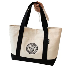 Bolsas de Tela de Algodón Reutilizables y Ecológicas con Cierre de Cremallera y Diseño de Letras para Compras, Supermercado y Manualidades - Product Image 2