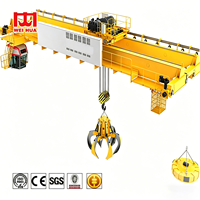 Grue à pont intelligente Weihua, grue à pont électrique automatique à double poutre pour matériaux en vrac avec grappin