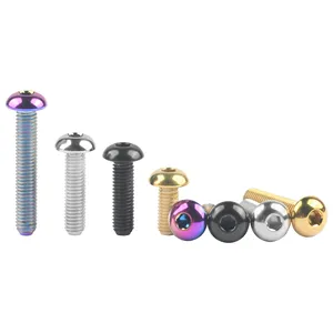 Tornillo de titanio M3 / M4 / M5 x 6 8 10 12 15 18 20 25 30mm con llave Allen para tornillos de fijación de portabidones de bicicleta - Product Image 5