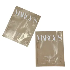 Bolsa plana sellada de tres lados de arcoíris, papel de aluminio plástico, bolsas pequeñas para muestras cosméticas para el cuidado de la piel