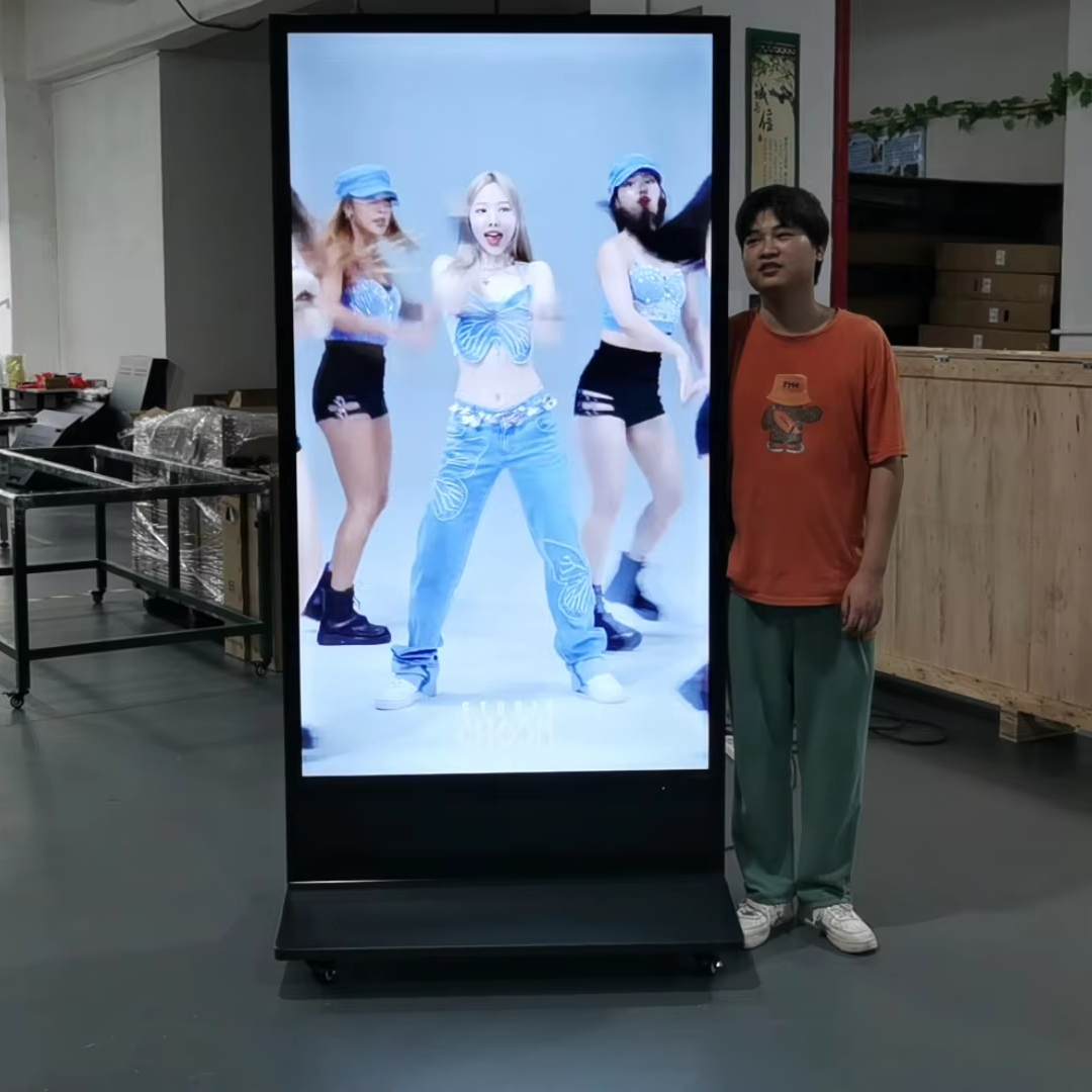 Напольная цифровая вывеска и окно дисплея Android система HD LCD экран 43 дюймов внутреннее рекламное игровое оборудование