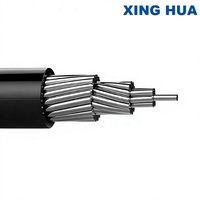 Câble de transmission d'énergie aérien polyisolé ACSR 600V pour usage industriel et de construction, conducteur de taille 1/0AWG 2/0AWG