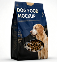 Sacs personnalisés KMJbag pour aliments pour animaux, résistants à l'humidité, en BOPP/AL/PE Mylar, à fond plat, avec valve et fermeture éclair
