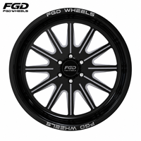 Jantes de camion monobloc forgées 20x12 22x12 22x14 24x12 24x14 26x14 26x16 Noir brillant 6x5.5 6x135 8x180 8x170 8x6.5 5x5.5