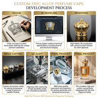 Fabricant professionnel de bouchons de parfum en zamac sur mesure, couvercle métallique à facettes géométriques, service OEM pour flacon de parfum de luxe